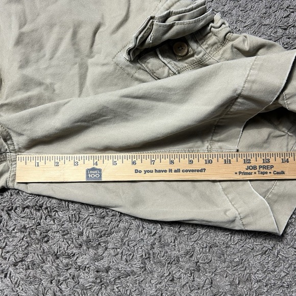 VTG Y2K Cargo Military Shorts Aeropostale Utility Tan‎ Draw String - Picture 4 of 8